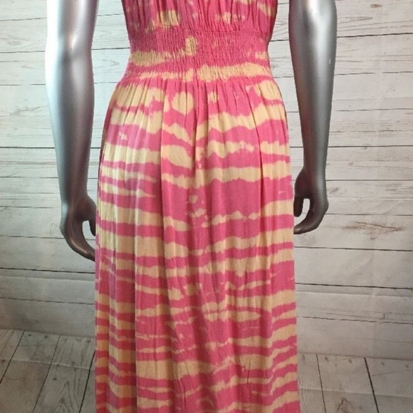 BeLLa MoDa Sz M Striped BoHo Look Maxi Sundress - Picture 3 of 7